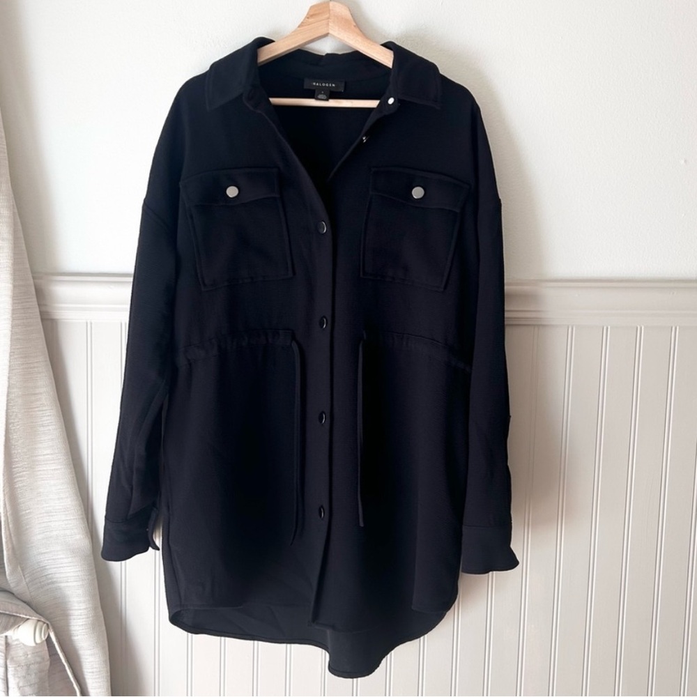 ⭐️ NEW Halogen Nordstorm Black Utility Jacket for Women size small